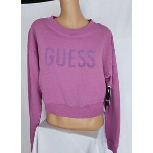 NWT Guess 3D Logo Crop Acal Sweatshirt Size Medium